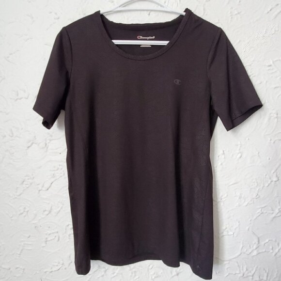 Champion Black Pattern Short Sleeve Top - Picture 6 of 9